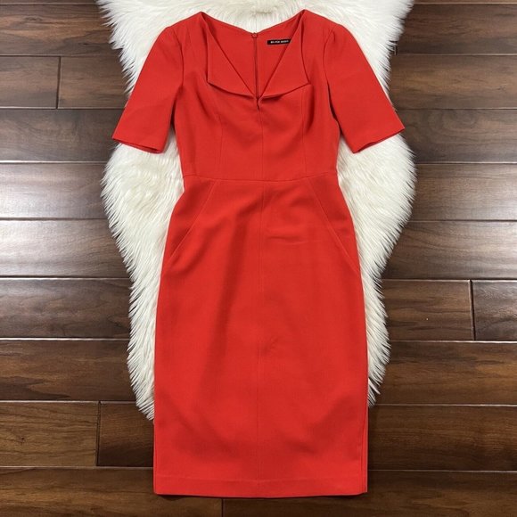 Black Halo Dresses & Skirts - Black Halo Size 2 Burnt Rose Pescara Crepe Sheath Dress